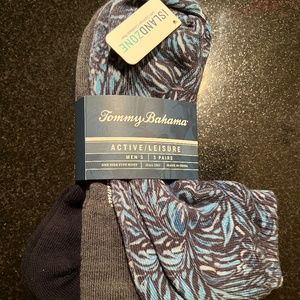 New, Men's Tommy Bahama "Island Zone" Three-Pack Active Ankle Socks
